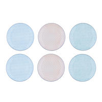 TELLER Pattern Ø26cm - 6er-Set - Pastel - Pink, Keramik (26cm) - Björn