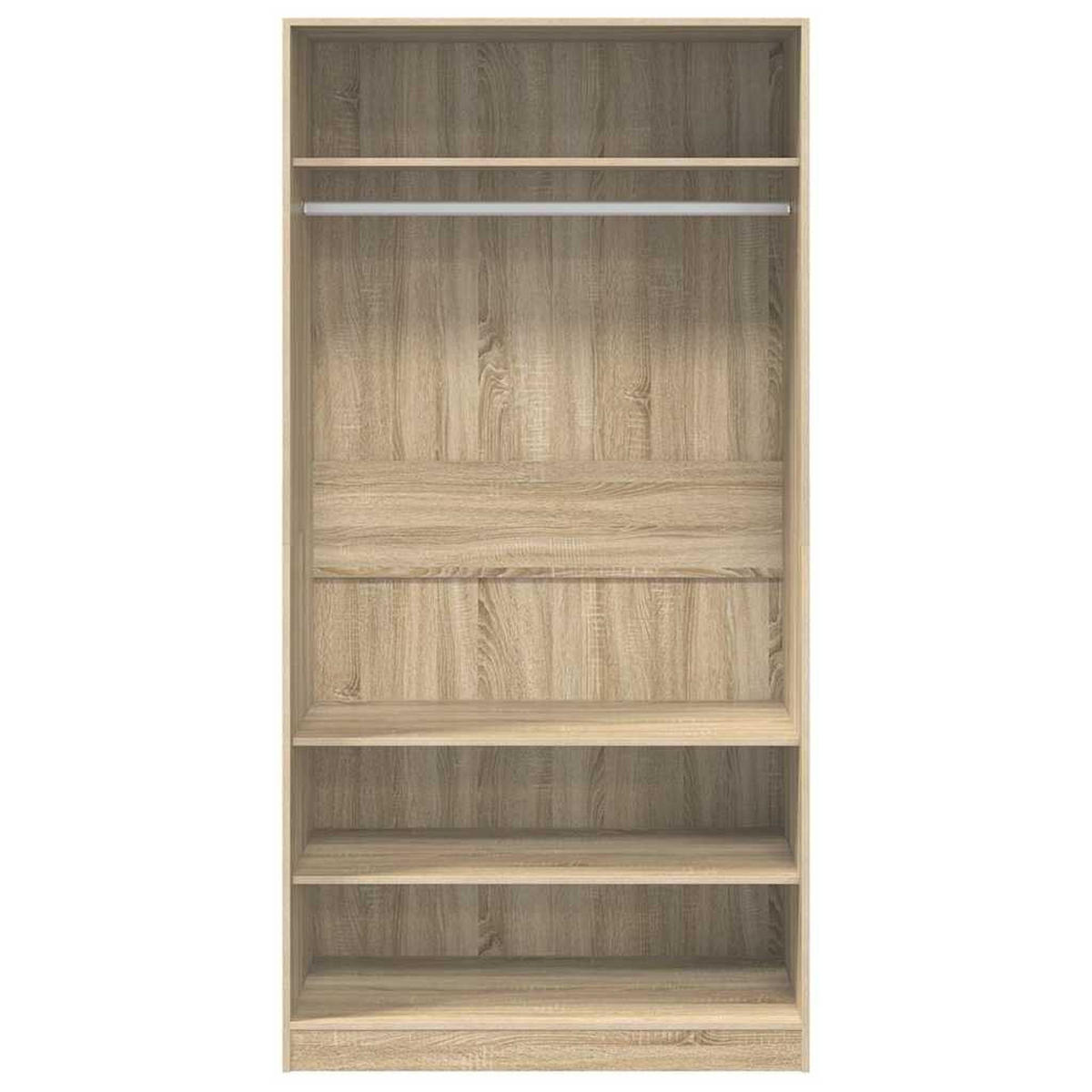 KLEIDERSCHRANK Durham 100/50/200 cm - Braun, Holzwerkstoff (100/200/50cm) - Nettlife