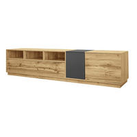 LOWBOARD DE-40202 mit offenen Fächern Holz - Naturfarben, Holzwerkstoff (200/45/45cm) - ComfortXL
