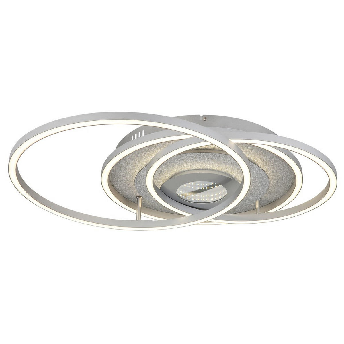DECKENLEUCHTE MILES Metall Silber LED - Silberfarben, Metall (99.2/57/11.5cm) - Globo Lighting