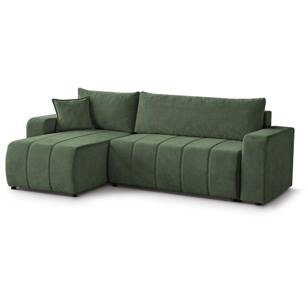 Beautysofa Eckschlafsofa Grün 250x155 cm