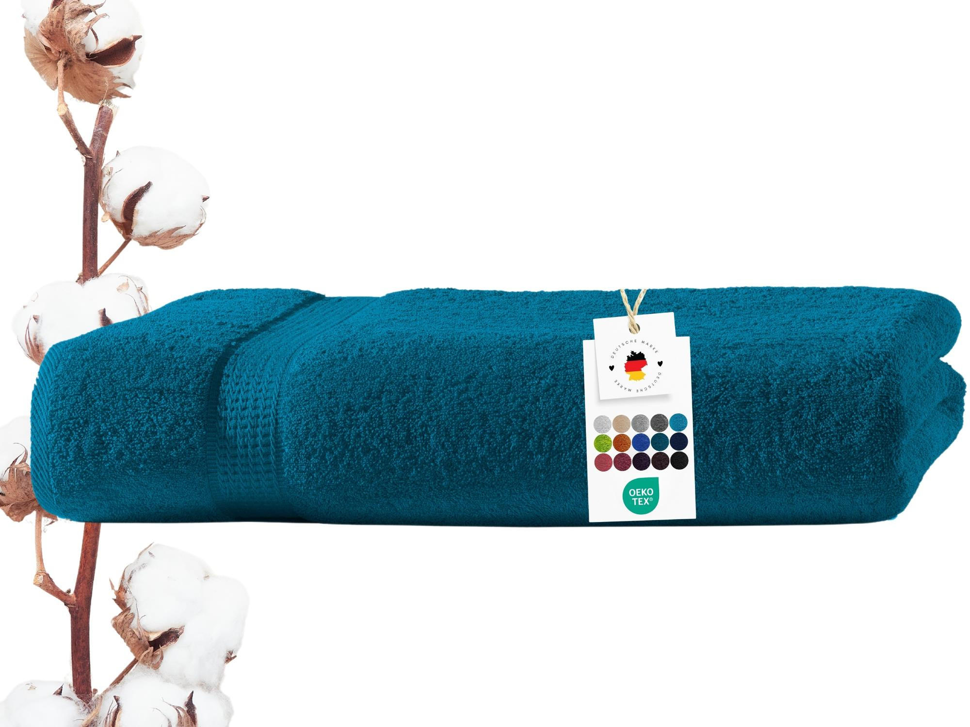 BADETUCH 100x150 cm Frottier Handtücher aus 100% Baumwolle, Petrol 500g/m2 - Petrol, Textil (100/150cm) - Carpe Sonno