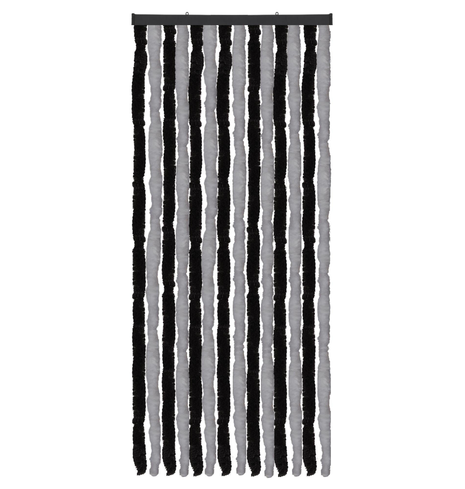 FLAUSCHVORHANG (56x185 cm) Türvorhang in "Anthrazit-Schwarz" - Grau, Kunststoff (56/2/185cm) - Arsvita