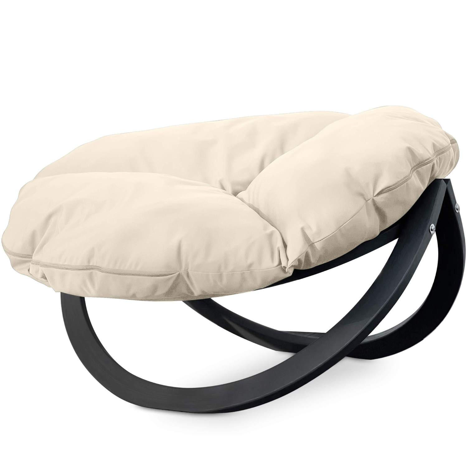 Konsimo® Gartensessel Creme, Anthrazit 119x65x100 cm