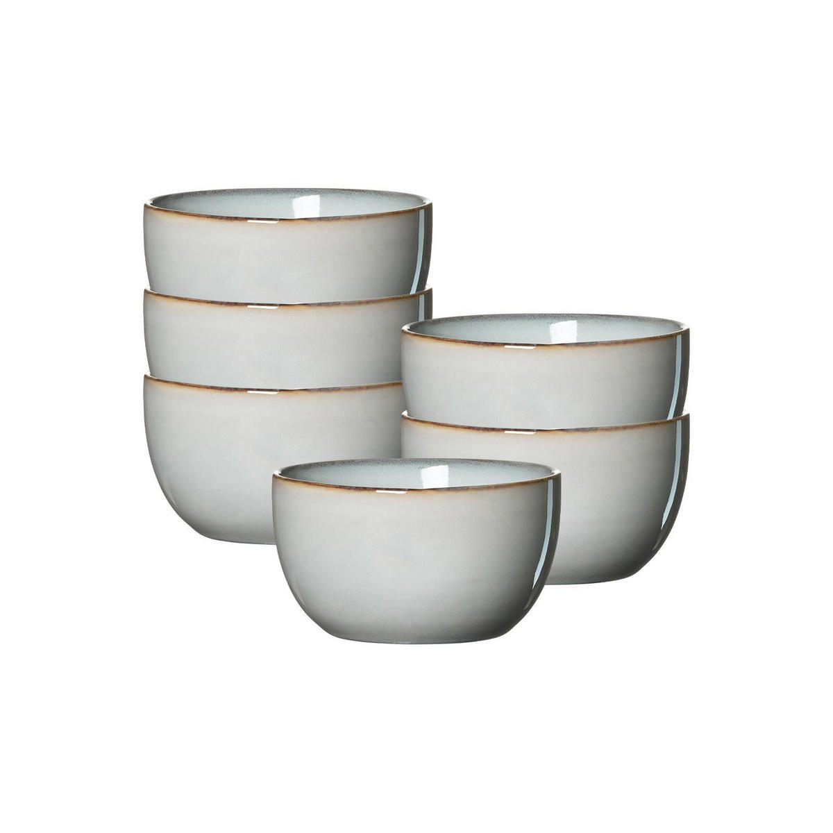 MÜSLISCHALEN Alicante Grau ø 13,5 cm 6er Set - Grau, Keramik (13.5cm) - Ritzenhoff Breker