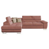 ECKSOFA Cotere, Seite: Links - Rosa, Holz/Textil (270/202cm) - MIRJAN24