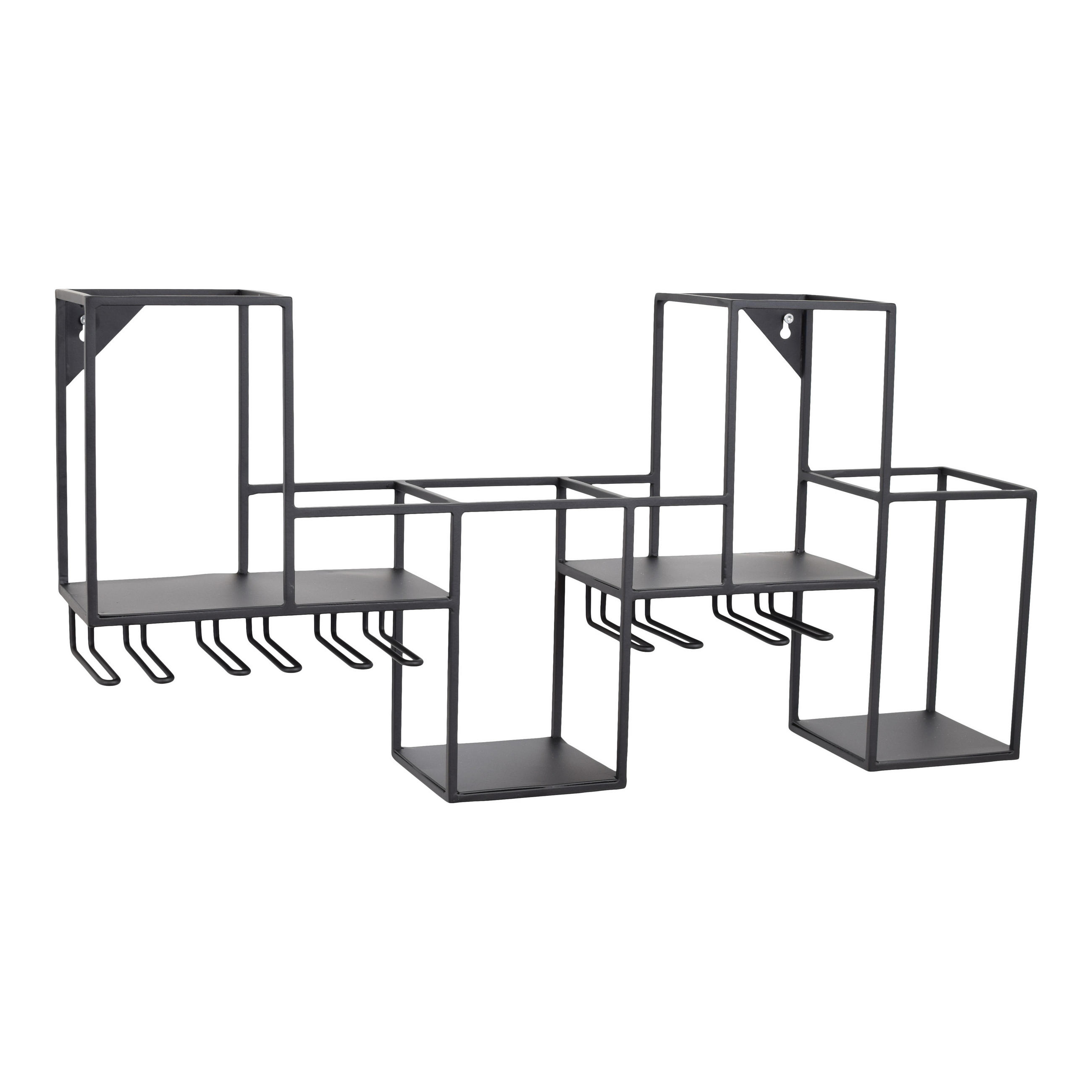 WANDREGAL Chardo Schwarz - Schwarz, Metall (68/33/15cm) - LOFT42