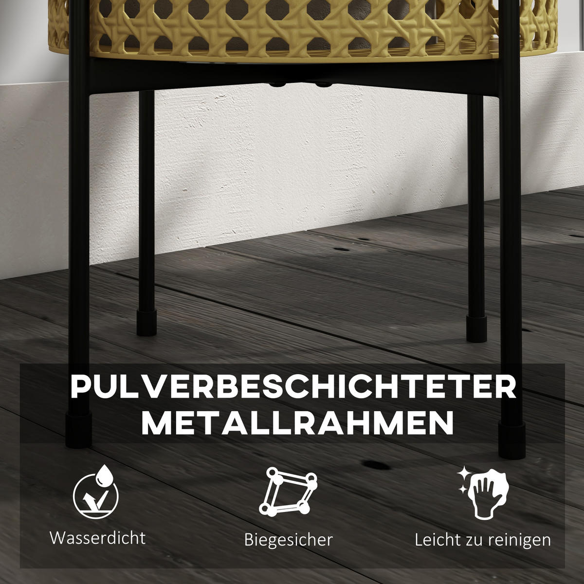 PFLANZENSTÄNDER , Stahl, Gold - Goldfarben, Metall (40cm) - Outsunny
