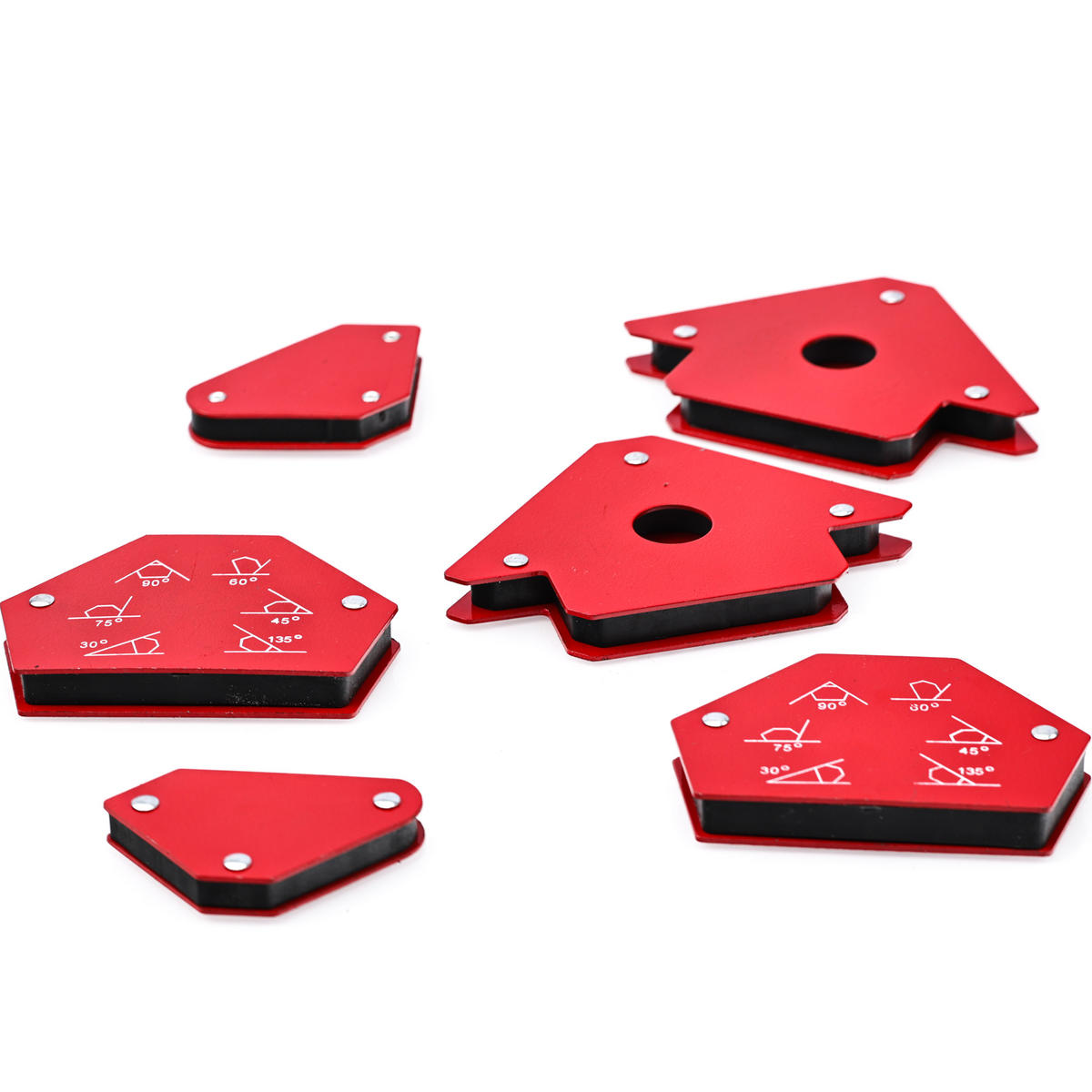 SCHWEISSWINKEL Universal 6-tlg. Set - magnetisch, Edelstahl, 1,48 kg - Multicolor, Kunststoff/Metall (10/10/10cm)