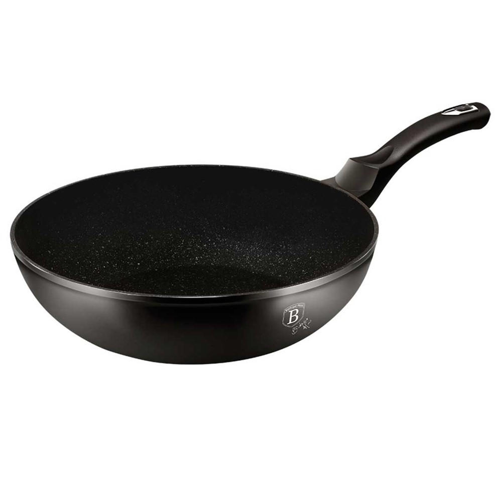WOK Schwarz 28/28/7.4 cm BH1848 - Schwarz, Metall (28cm) - Berlinger Haus