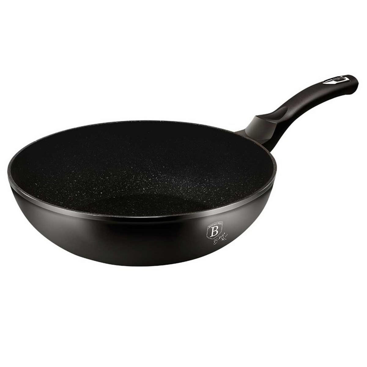 WOK Schwarz 28/28/7.4 cm BH1848 - Schwarz, Metall (28cm) - Berlinger Haus