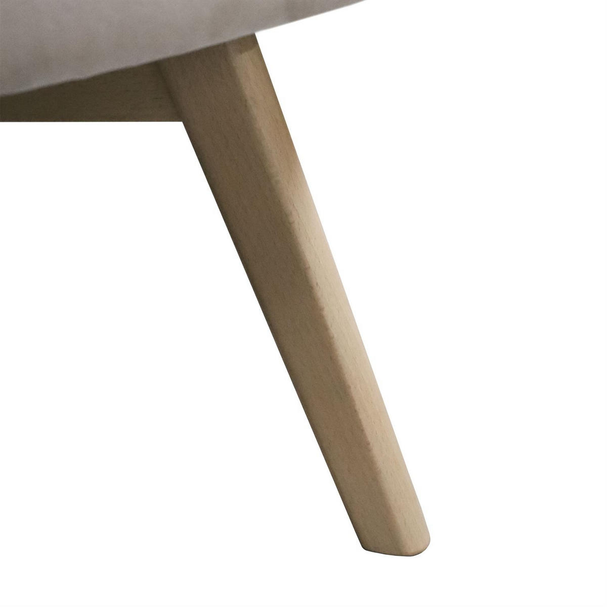 SESSEL SAND mit Buchenbeinen - Ecru/Buchefarben, Textil (80/105/86cm) - Lookway