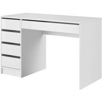 SCHREIBTISCH Korvi Weiß Hochglanz 120/55/75 cm - Weiß Hochglanz/Weiß, Holzwerkstoff (55/120/75cm) - WFL GROUP