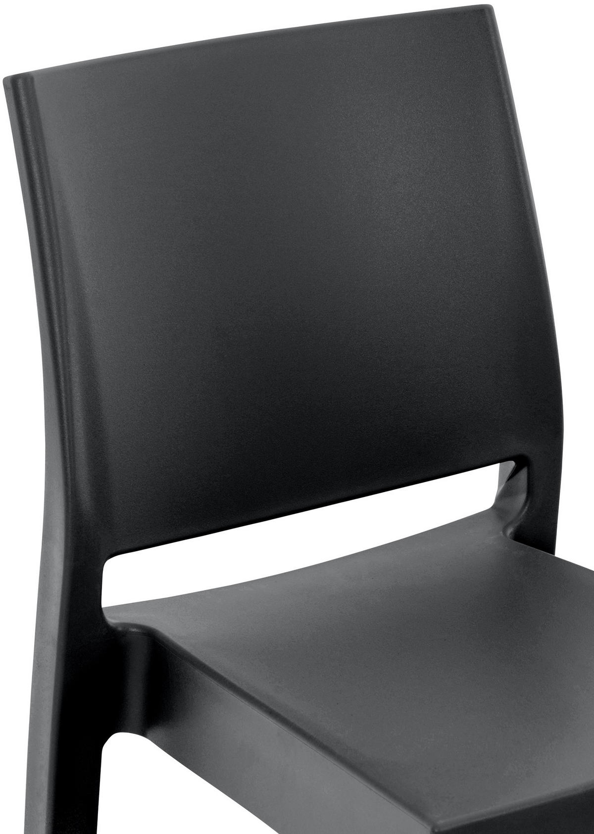 BARHOCKER 2er Set Kunststoff schwarz - Schwarz, Kunststoff (45/105/51cm) - CLP