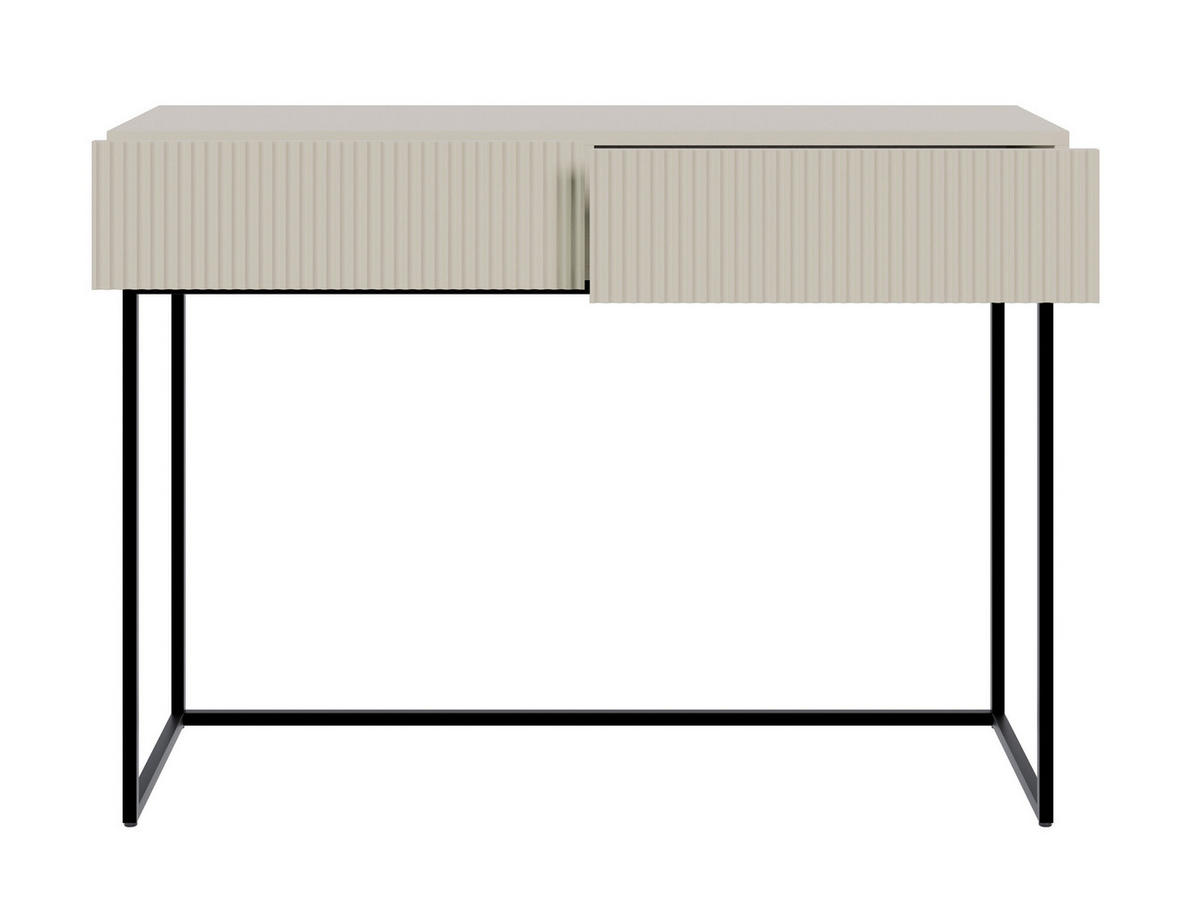 KONSOLENTISCH Veldio Graubeige mit schwarzen Beinen 110 cm - Greige/Schwarz, Holzwerkstoff/Metall (110/79/40cm) - Selsey