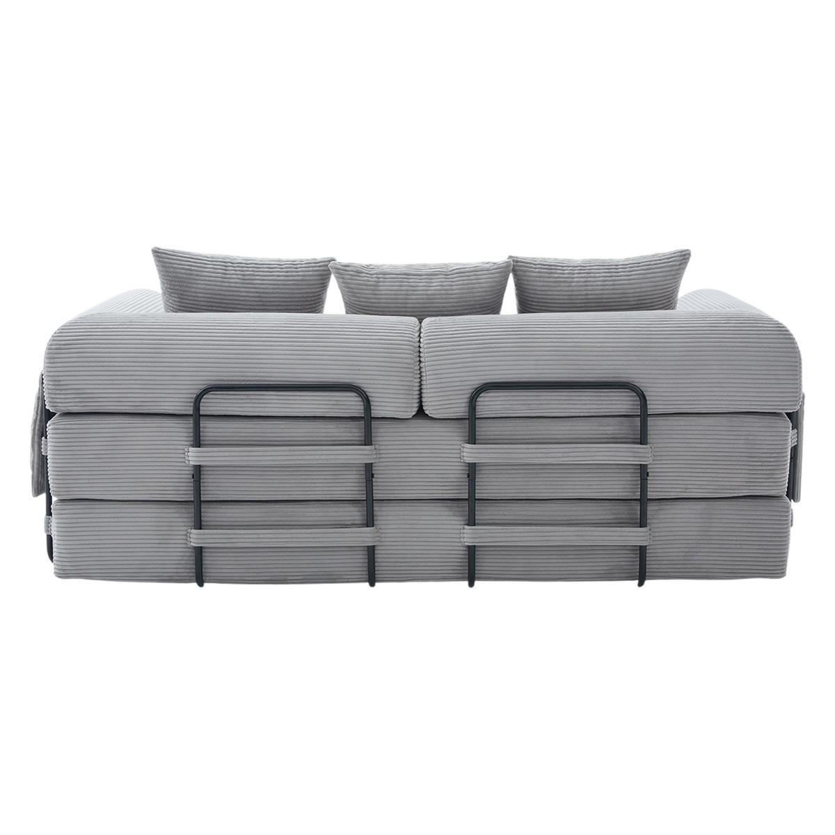 SOFA 3-Sitzer 200/94/67 cm Hellgrau - Hellgrau, Textil (94/67/200cm)