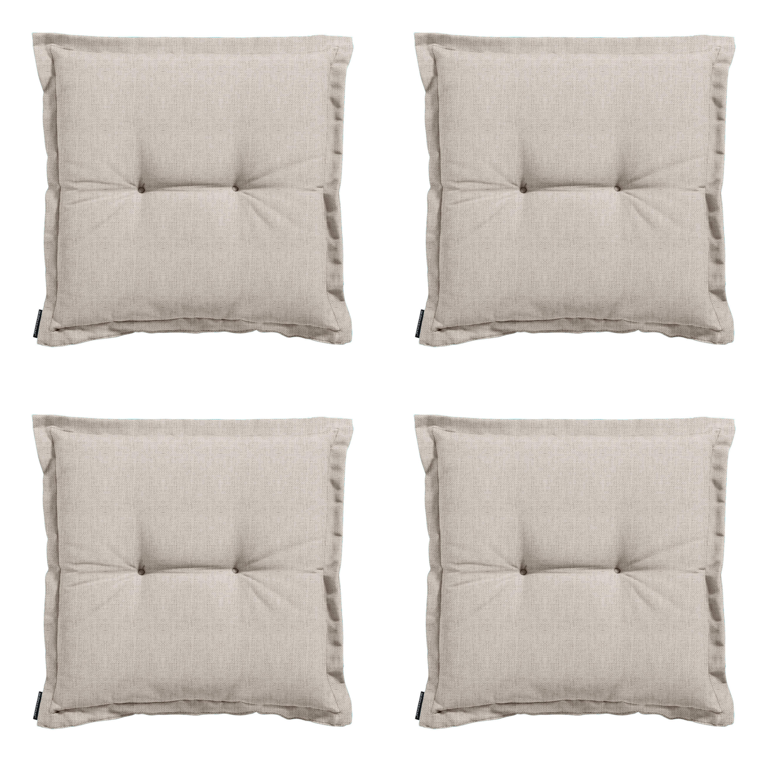 SITZKISSEN Panama - Beige - 50/50/7 cm - 4er-Set - Beige, Textil (50/7/50cm) - Madison