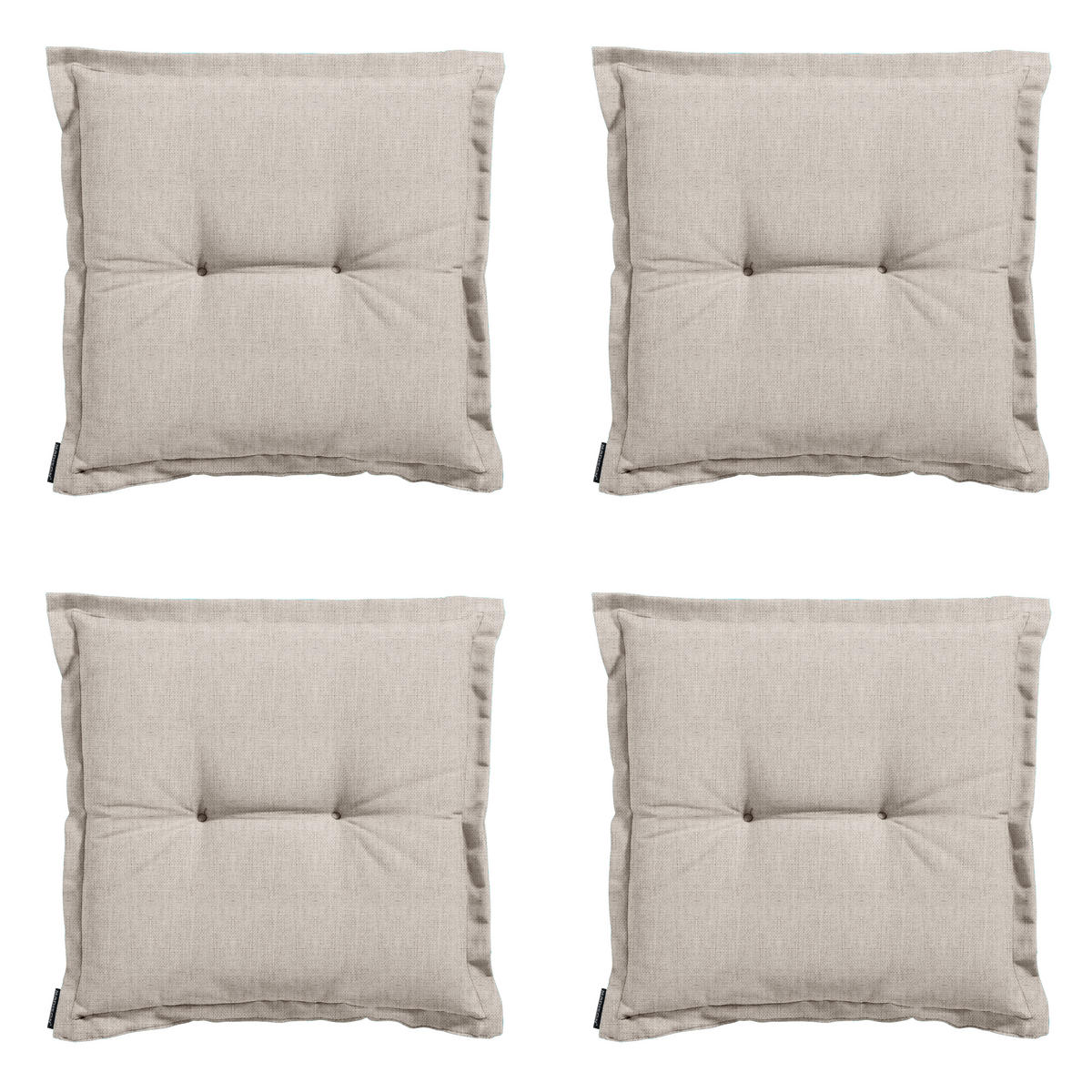 SITZKISSEN Panama - Beige - 50/50/7 cm - 4er-Set - Beige, Textil (50/7/50cm) - Madison