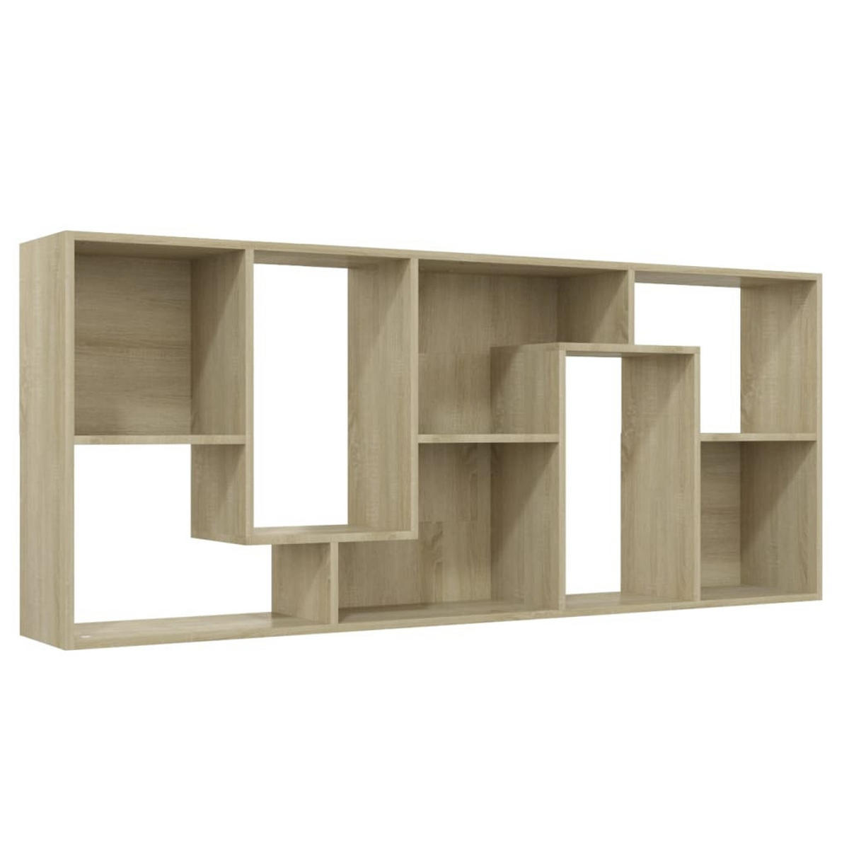BÜCHERREGAL mit 8 Fächern 67/24/161 cm aus Holzwerkstoff Sonoma-Eiche Dekor - Sonoma Eiche, Holz (67/161/24cm) - vidaXL