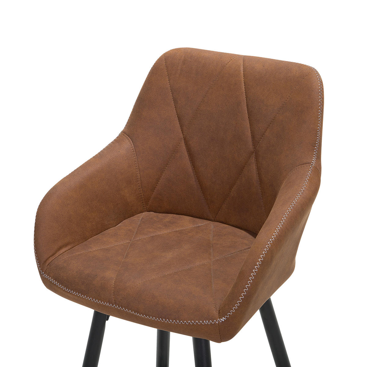 BARSTUHL 2er-Set Polsterbezug Braun Darien - Braun, Textil/Metall (44/104/41cm) - Beliani