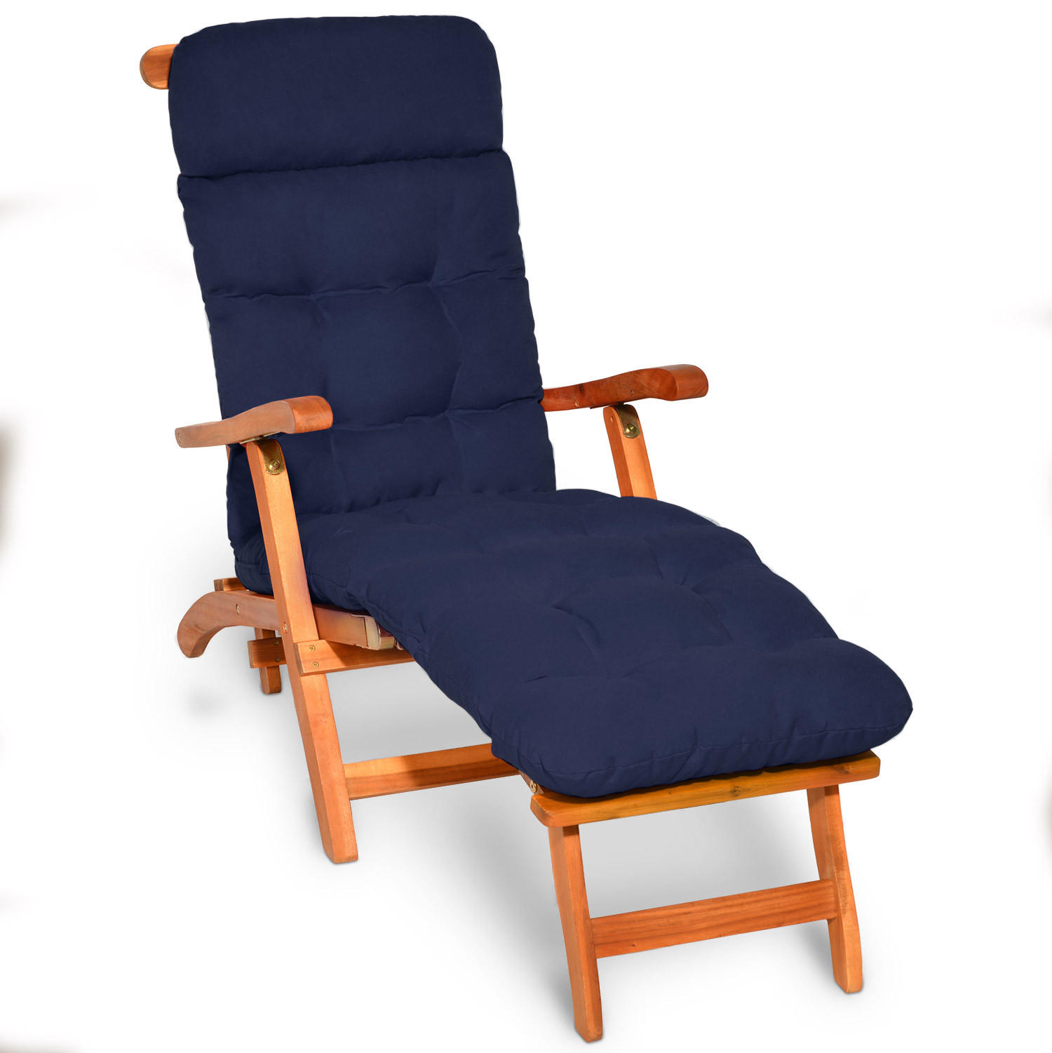 DECKCHAIRAUFLAGE Flair DC 200/50/8cm Dunkelblau - Dunkelblau, Textil (50/8/200cm) - Beautissu 