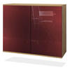 KOMMODE Skadu Bordeaux Hochglanz - Bordeaux, Holzwerkstoff (92.5/73.5/35cm) - Vladon