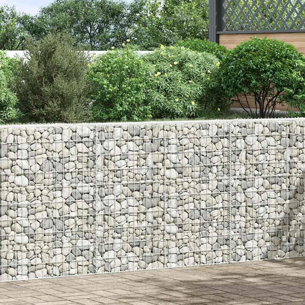 GABIONEN-HOCHBEET Trapezform Verzinkter Stahl 150x20x100 cm - Silberfarben, Metall (20/100/150cm) - furnicato