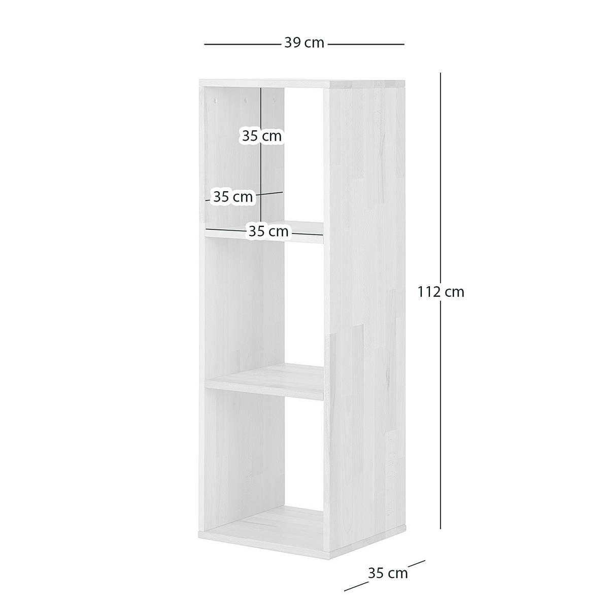 REGAL - Massivholz - Eichefarben, Holz (39/112/35cm) - home24