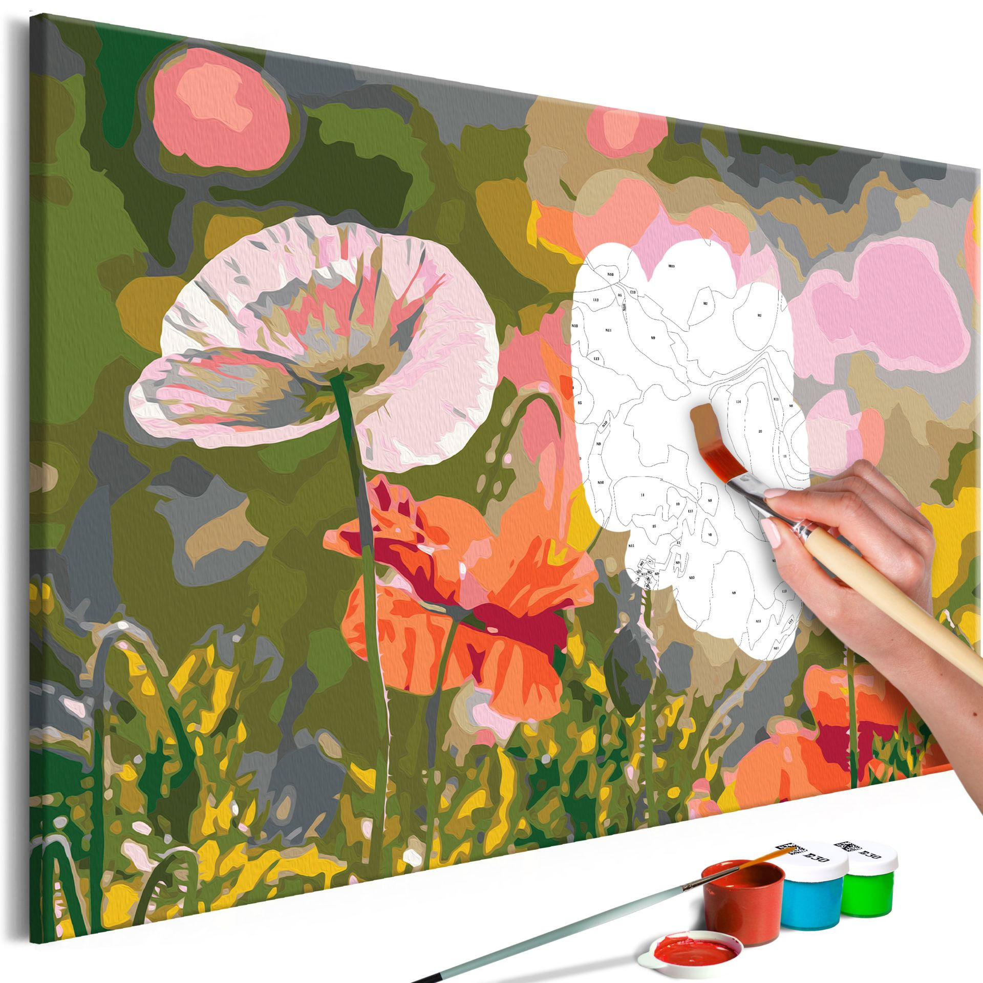 MALEN NACH ZAHLEN 50/40 cm - Multicolor, Textil (1.4/40cm) - KUNSTLOFT