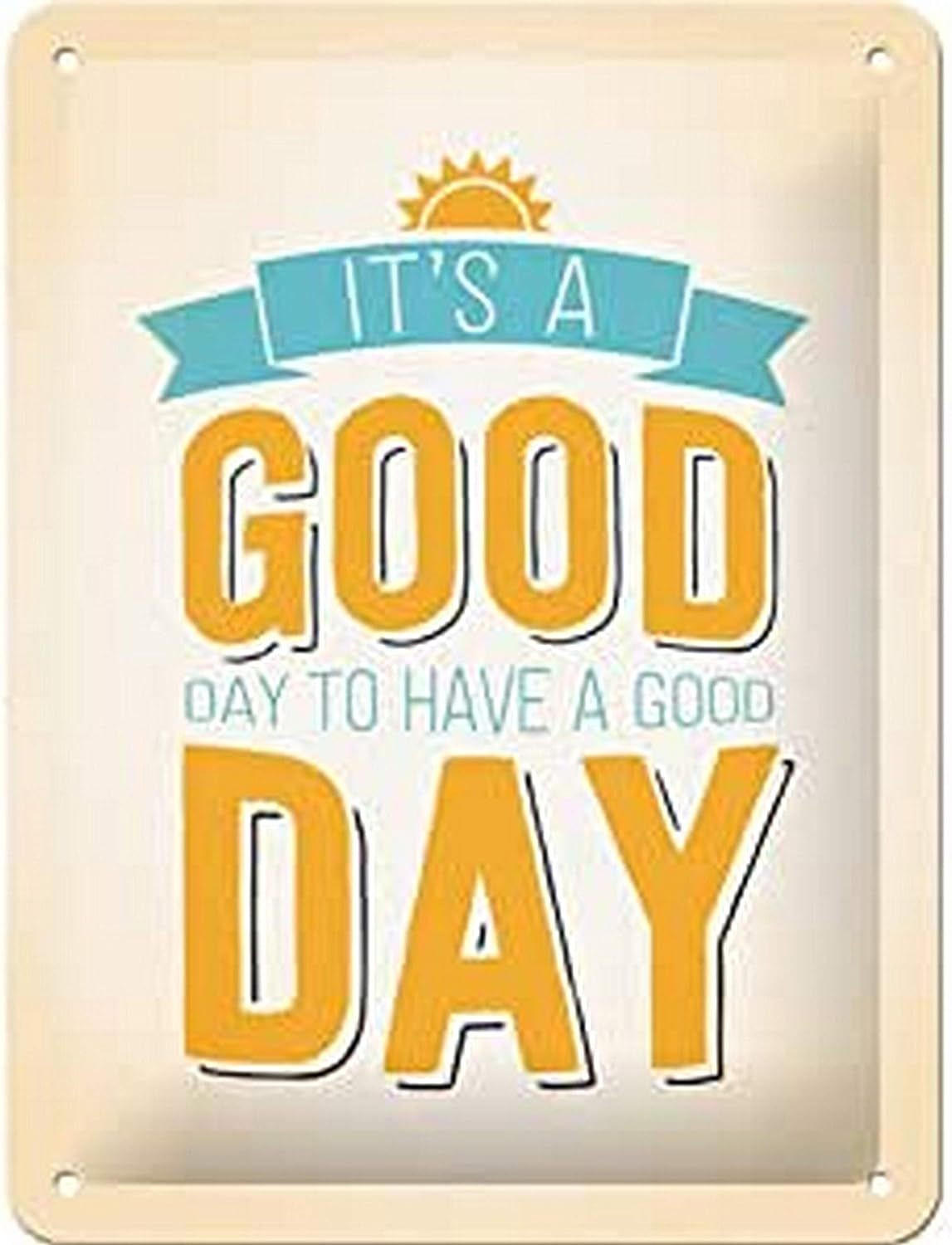 BLECHSCHILD 15/20 cm It`s a Good Day - Multicolor, Metall (15/20/0.5cm) - Nostalgic-Art