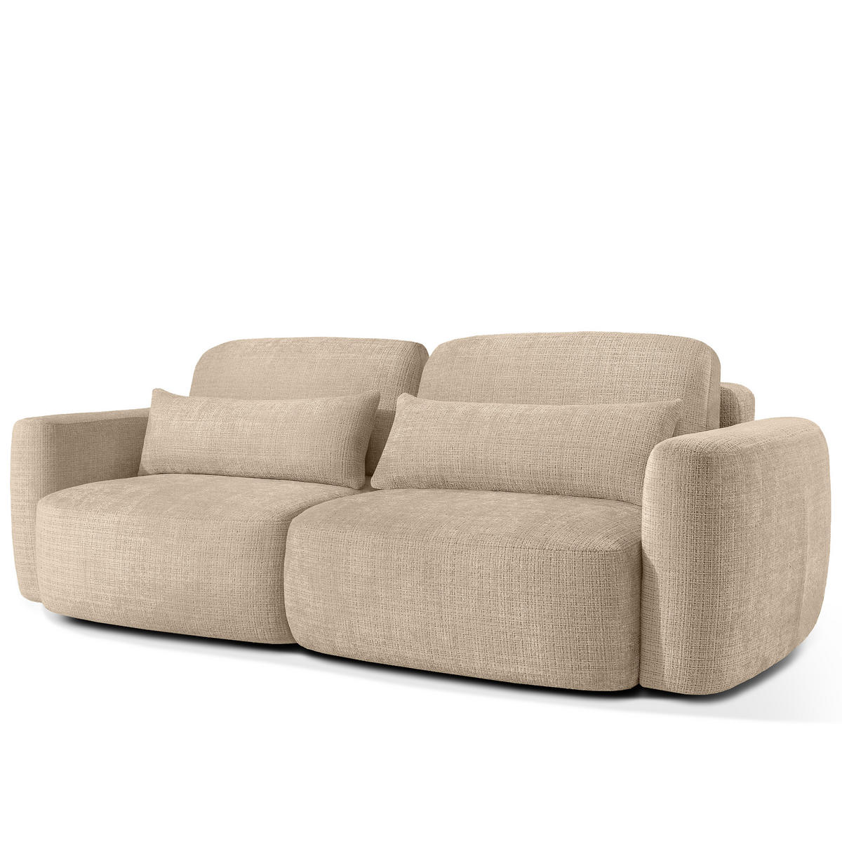 SITZGARNITUR ELOSA - Beige, Holz/Textil (245/85/115cm) - KONSIMO®