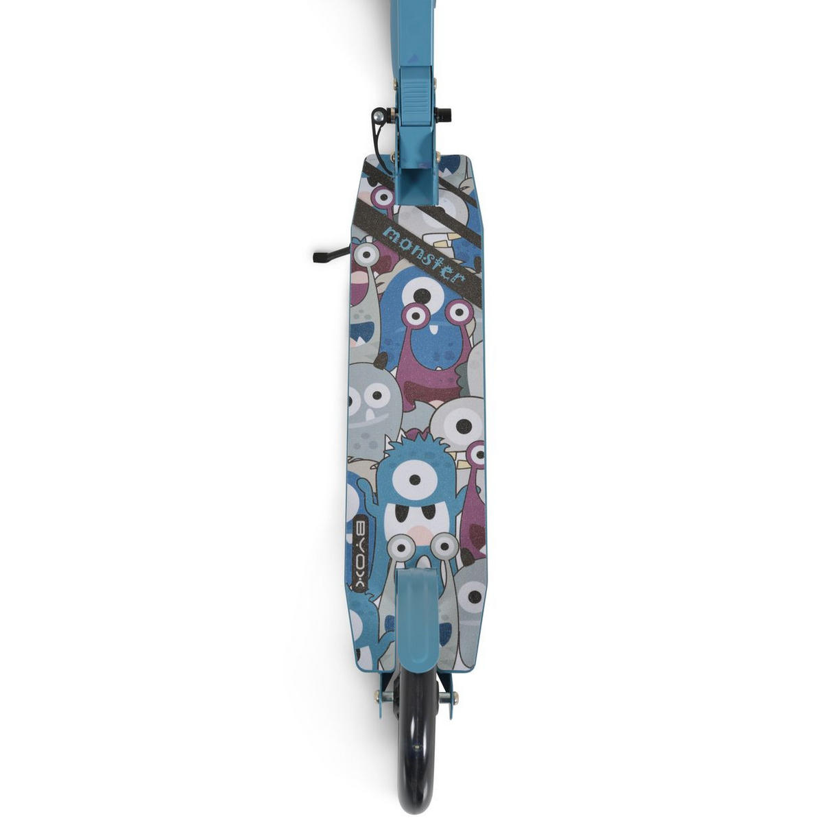KINDERROLLER Monster klappbar blau PU-Räder LED ABEC-7 Ständer bis 100 kg - Blau, Metall (90/40/77cm)