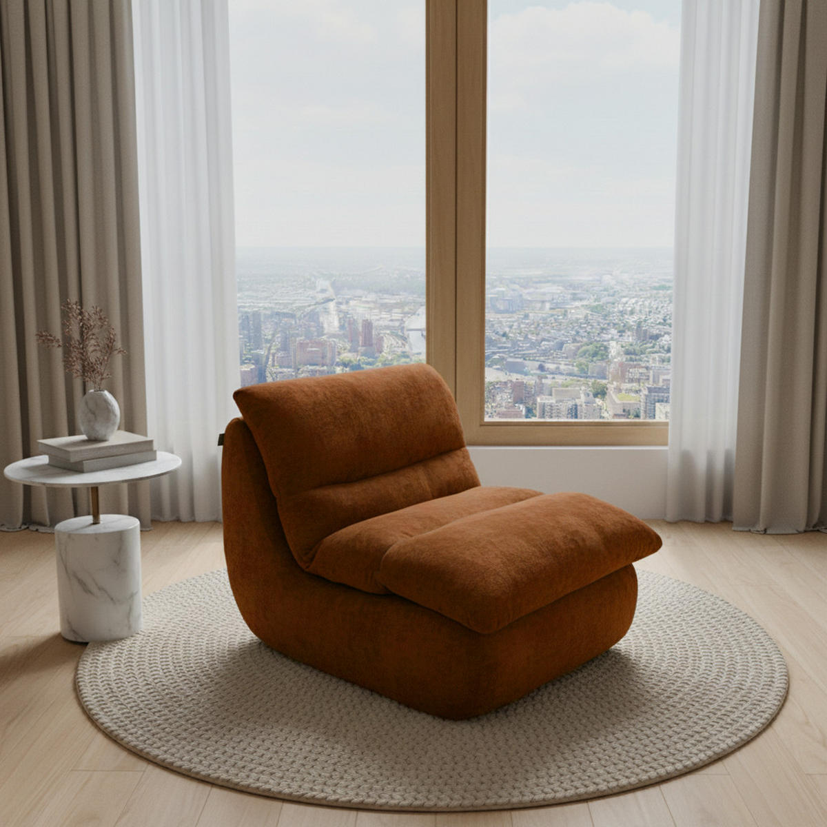 SESSEL Nuvia Schokolade - Dunkelbraun, Textil (80/75/100cm) - COCO Living