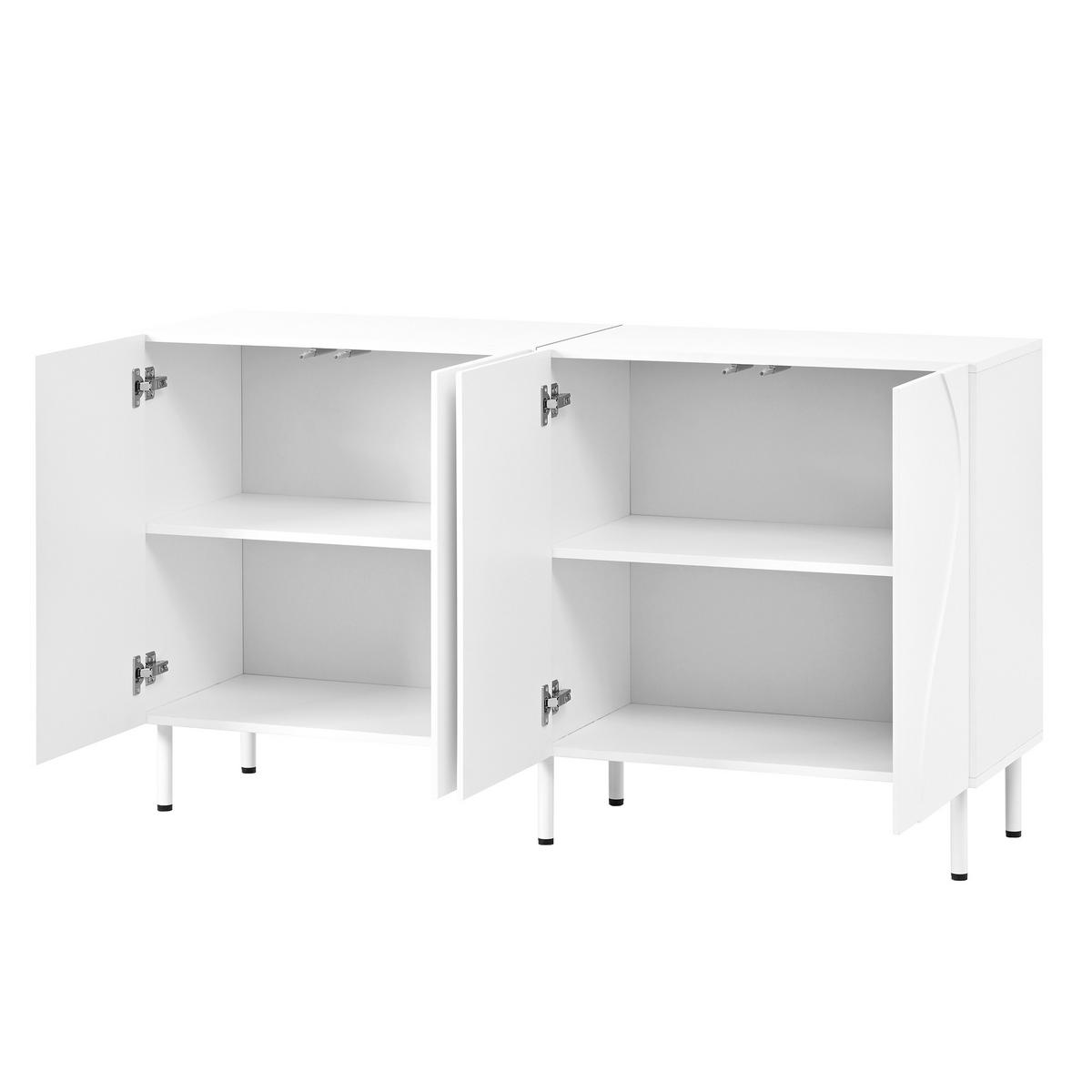 SIDEBOARD Weiß 140/40/77,5 cm - Weiß, Holzwerkstoff (140/77.5/40cm) - PANGIVO