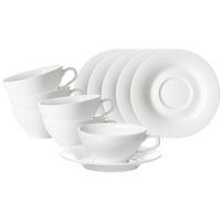 TEETASSEN MIT UNTERTASSEN Ostfriese Weiß 100 ml 6er Set - Weiß, Keramik (100L) - Ritzenhoff Breker
