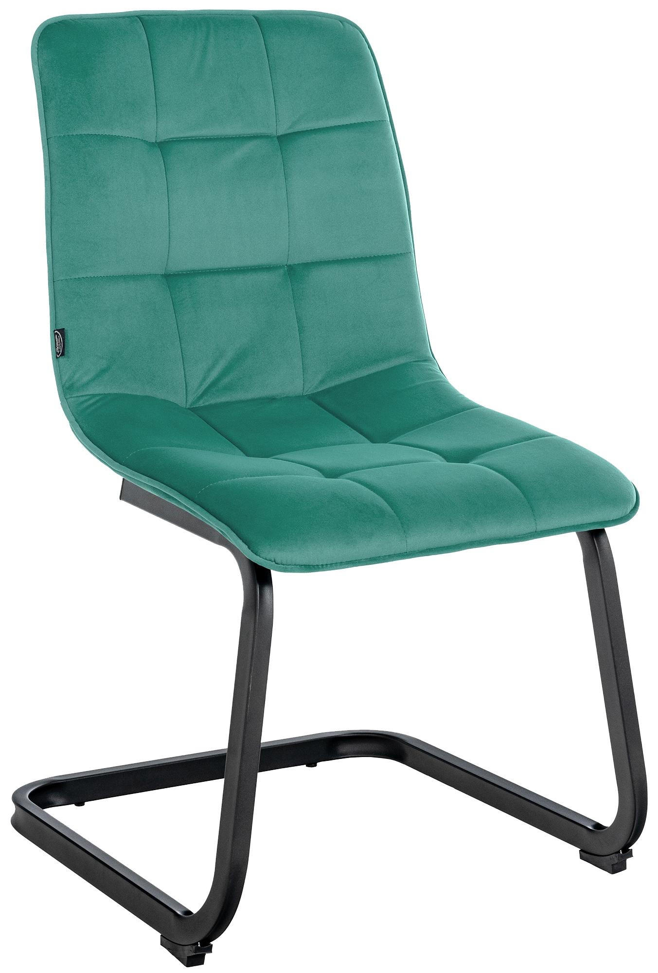 SCHWINGSTUHL Metall grün - Schwarz/Grün, Textil/Metall (47/87/58cm) - CLP