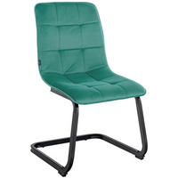 SCHWINGSTUHL Metall grün - Schwarz/Grün, Textil/Metall (47/87/58cm) - CLP