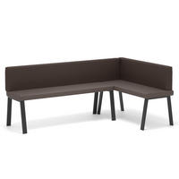 ECKBANK rechts MONO Y Kunstleder glatt, 142/196 cm Braun - Braun, Kunststoff/Textil (142/196cm) - Idohome