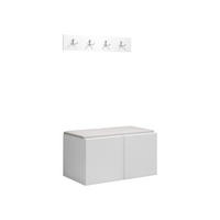 GARDEROBEN-SET Orion VI - Weiß, Holzwerkstoff/Kunststoff (84/42/46cm) - MIRJAN24