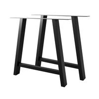 TISCHBEINE Thusia Lite A 2er-Set Schwarz 72cm - Schwarz, Metall (72/72/8cm) - Metalo Pro