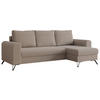 ECKSOFA Hugo Boucle Hellbraun - Hellbraun/Schwarz, Textil/Metall (242/140cm) - MKS