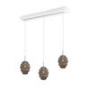 HÄNGELEUCHTE Echos 3-flammig Rauch Ø 18cm - Anthrazit/Weiß, Glas (18/18/20cm) - s.luce