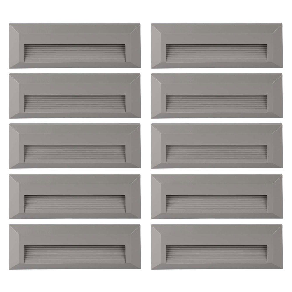 LED AUSSENLEUCHTE Stufenleuchte Grau - Grau, Kunststoff (2.8/23/8cm)