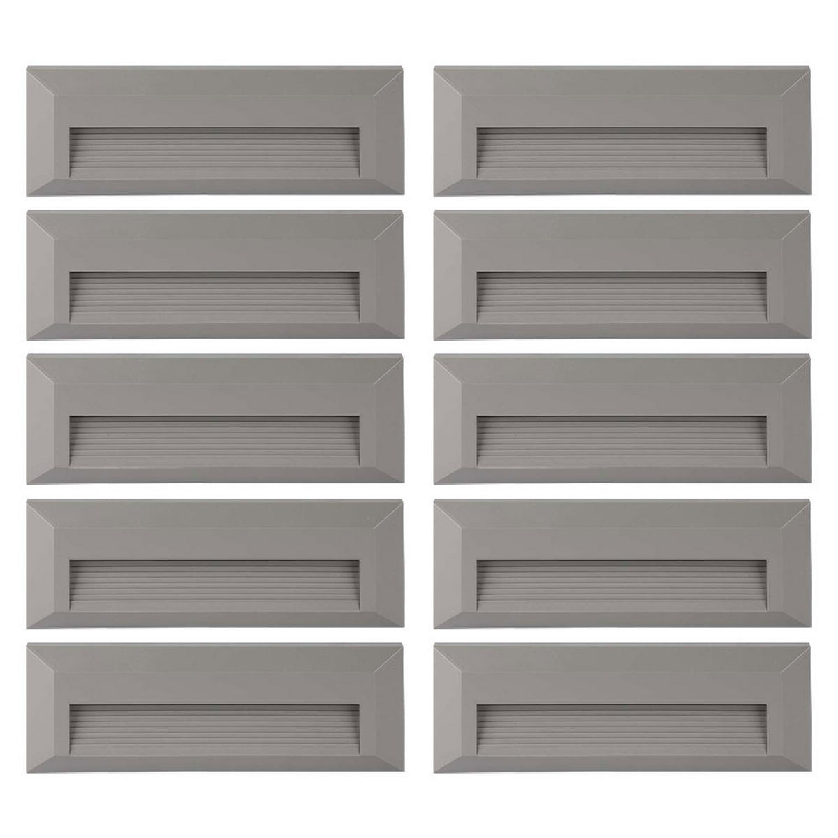 LED AUSSENLEUCHTE Stufenleuchte Grau - Grau, Kunststoff (2.8/23/8cm)