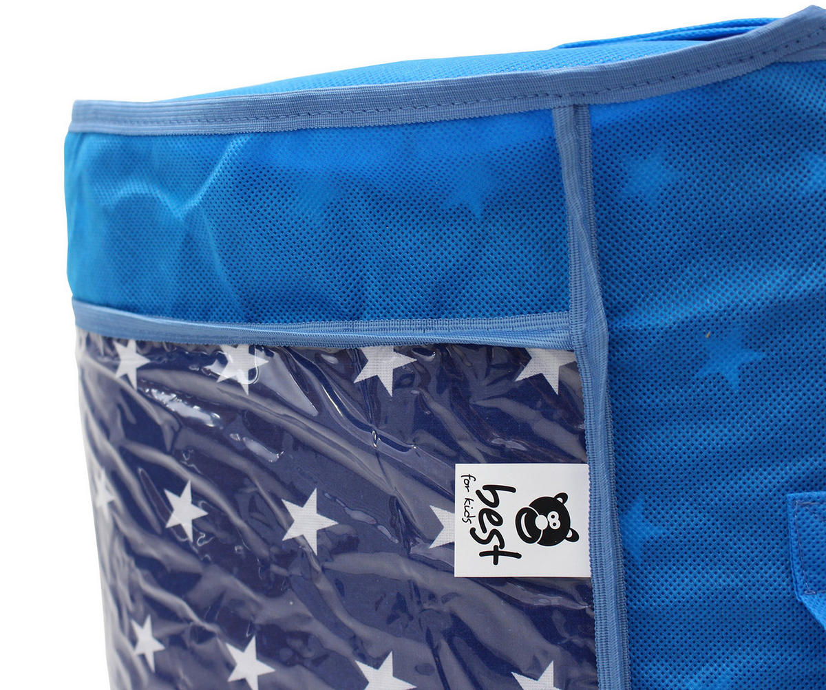 BABYMATRATZE 60/120 cm Rollmatratze mit Reisetasche, Bezug 100 % Baumwolle - Dunkelblau, Naturmaterialien - Best for Kids