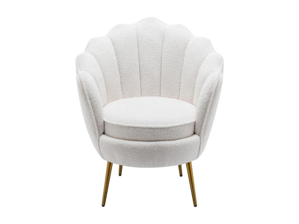 MUSCHELSESSEL - Bouclé-Stoff - Weiß - LALEA - Weiß, Textil (73/88/76cm) - Vente-Unique