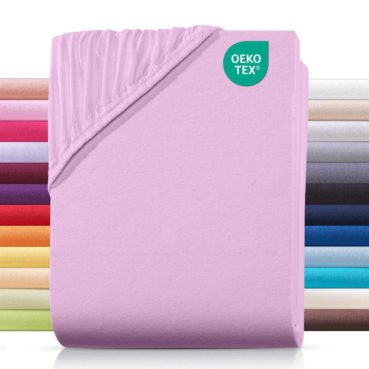 JERSEY-SPANNBETTLAKEN 160x200 cm aus 100% Baumwolle, Bettlaken Rot Uni - Rot, Textil (160/200cm) - Carpe Sonno