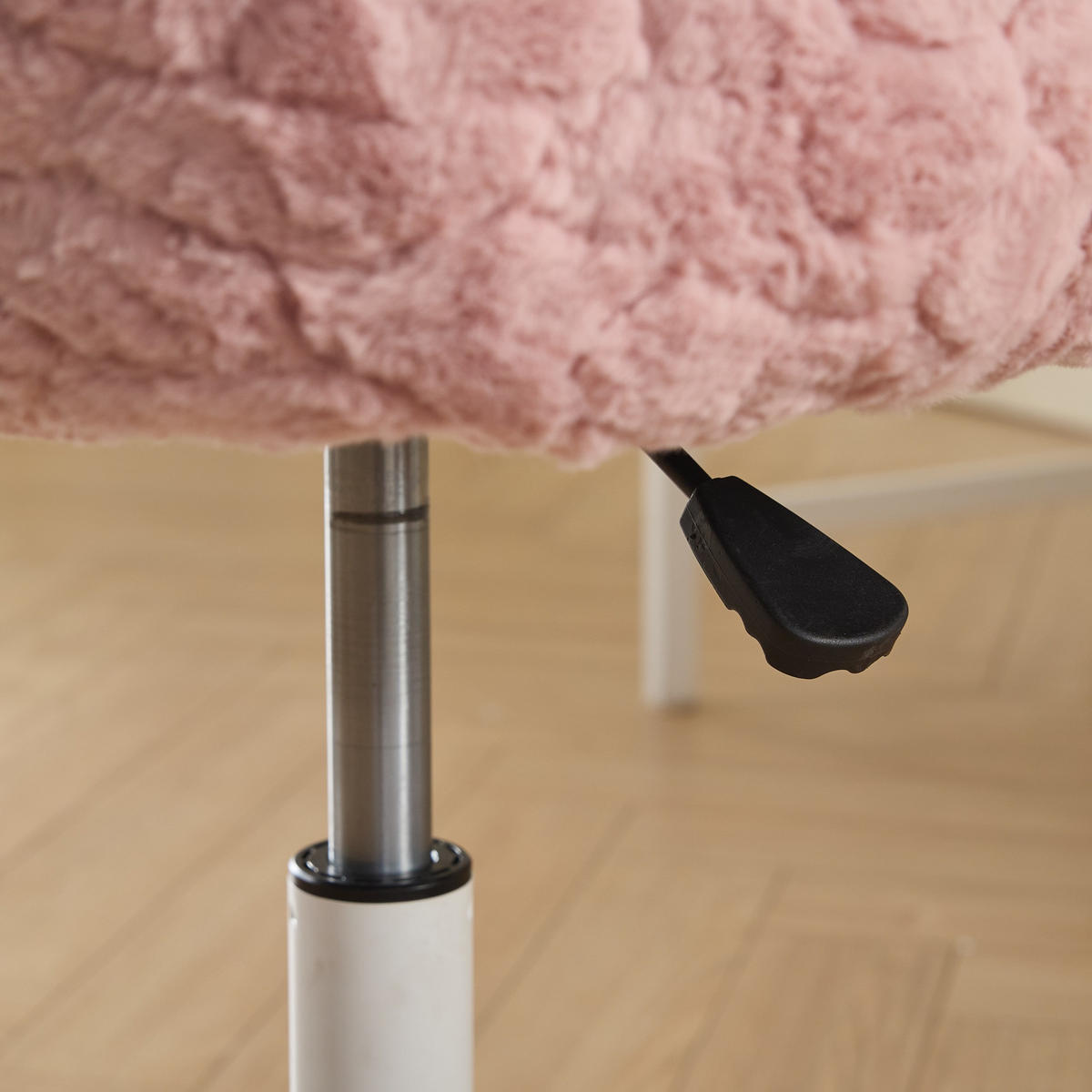 SCHREIBTISCHSTUHL Rosa Drehbar Höhenverstellbar - Pink, Metall (55/81/57cm) - PANGIVO