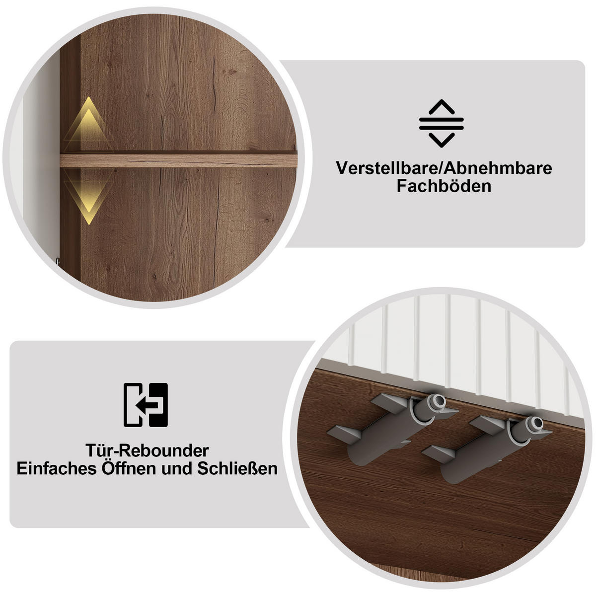 SCHUHSCHRANK Weiß-Natur 90/35/100 cm - Weiß, Holzwerkstoff (90/100/35cm) - PANGIVO