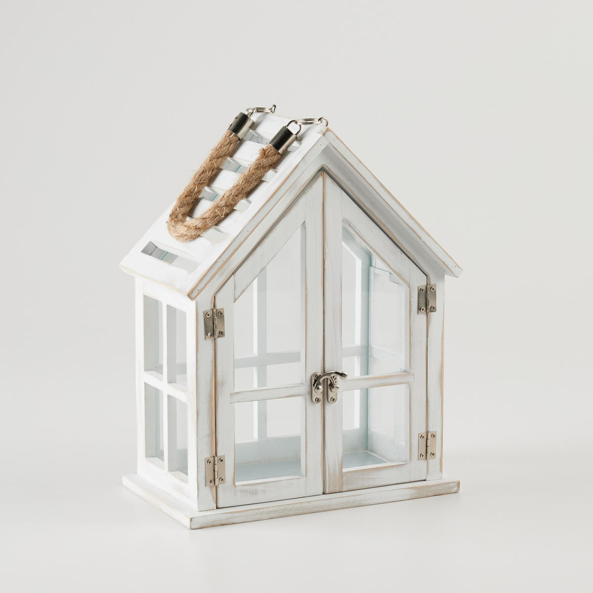 LATERNE Homesi - Weiß, Holz (25/33/15cm) - home&you
